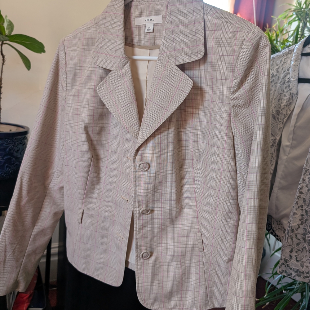 Gray Plaid Blazer